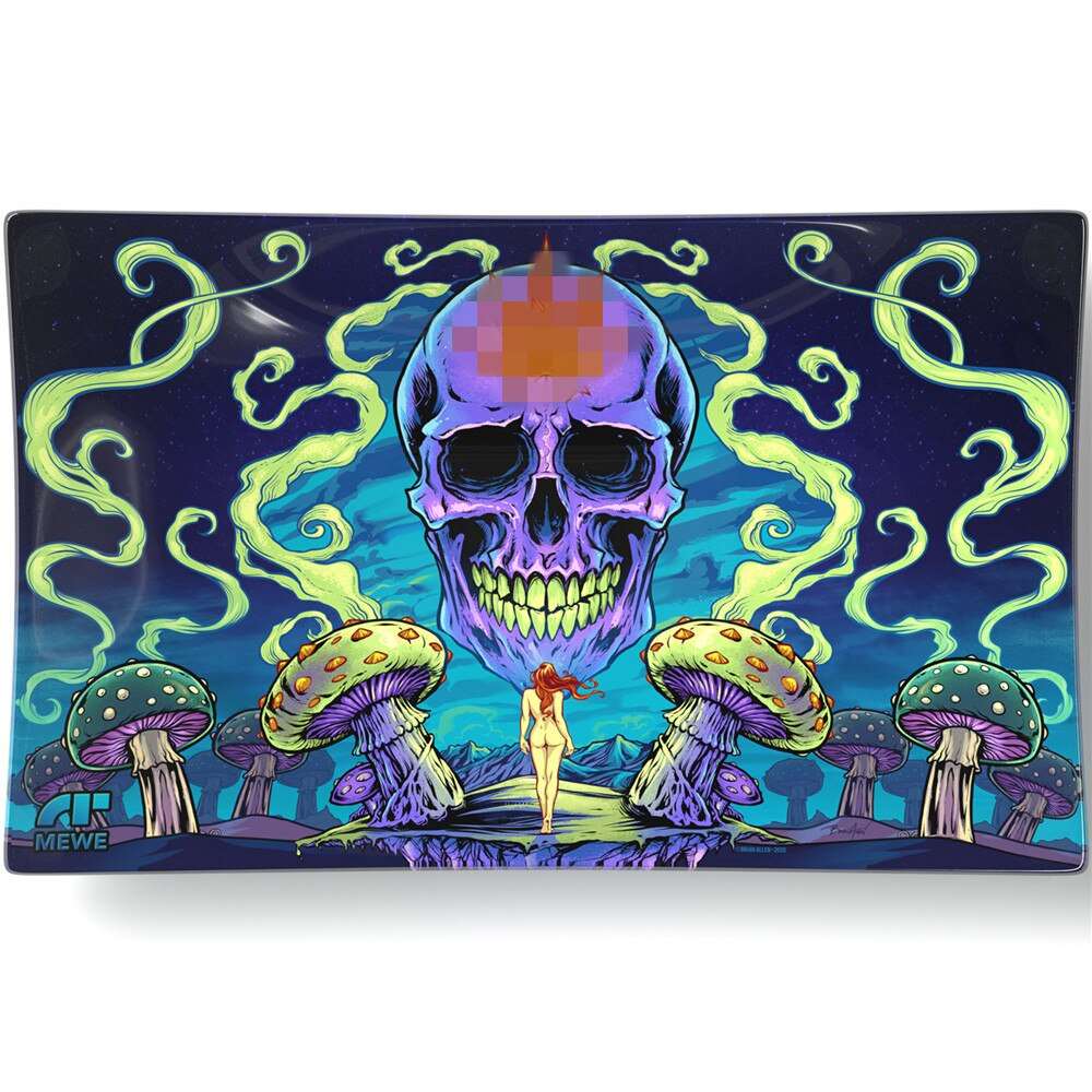 Drehunterlage aus Glas Space Skull Design 17.5x27.4cm - Drehunterlage von gripdealer.ch - Nur CHF 49.90! Jetzt bei GripDealer