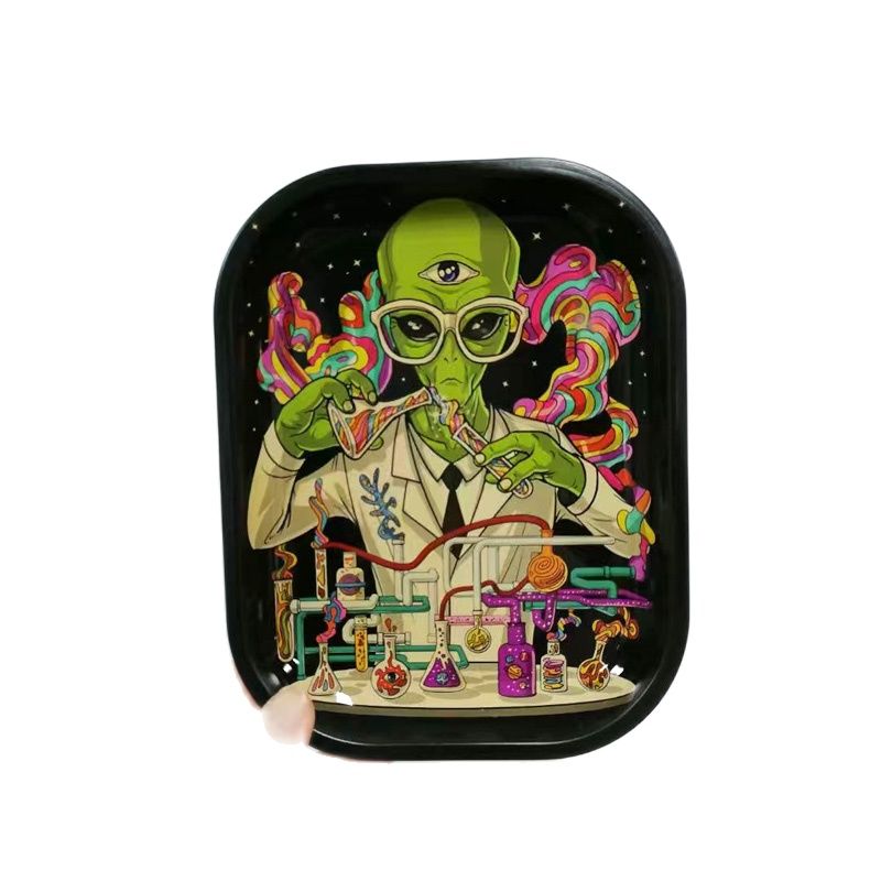 Drehunterlage aus Metall Alien Chemist Design 14x18cm - Drehunterlage von gripdealer.ch - Nur CHF 14.90! Jetzt bei GripDealer