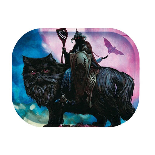 Drehunterlage aus Metall Black Cat Knight Design 14x18cm - Drehunterlage von gripdealer.ch - Nur CHF 14.90! Jetzt bei GripDealer