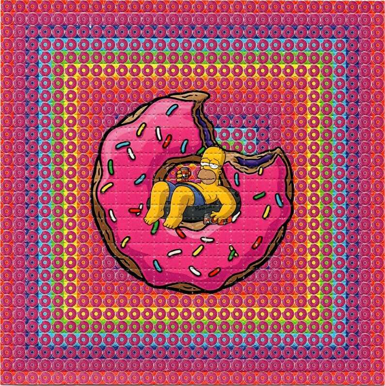 LSD Blotter Kunst Donut Homer Design 19x19cm - LSD Blotter von gripdealer.ch - Nur CHF 69.90! Jetzt bei GripDealer