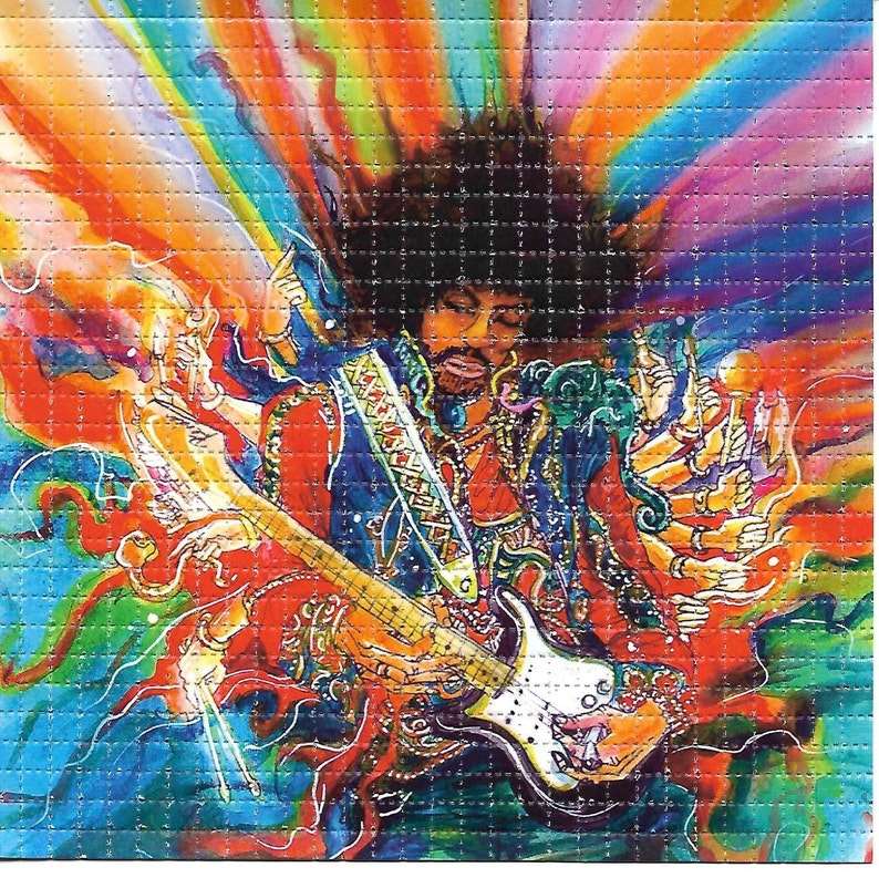 LSD Blotter Kunst Jimi Hendrix #2 Design 19x19cm - LSD Blotter von gripdealer.ch - Nur CHF 69.90! Jetzt bei GripDealer