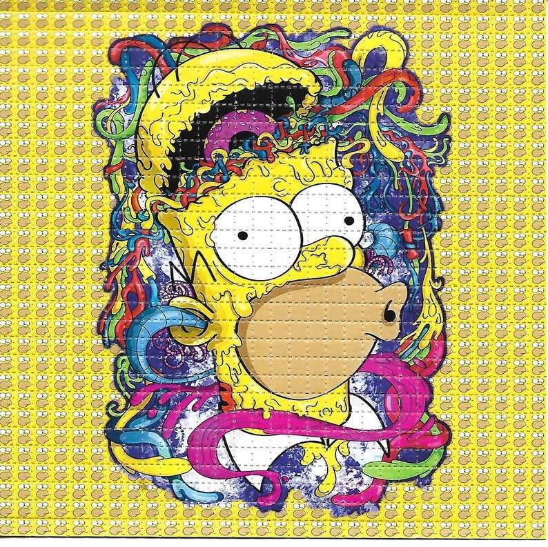 LSD Blotter Kunst Mind Blown Homer Design 19x19cm - LSD Blotter von gripdealer.ch - Nur CHF 69.90! Jetzt bei GripDealer