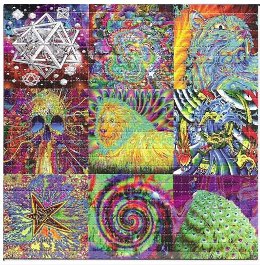 LSD Blotter Kunst Tiere Fraktal Collage Design 19x19cm - LSD Blotter von gripdealer.ch - Nur CHF 69.90! Jetzt bei GripDealer